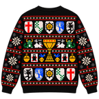 Holy Grail Shields & Chalice Ugly Christmas Sweater - Monty Python Vintage Gift For Fans