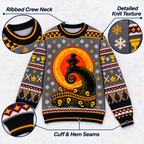 Black Knight Spiral Moon Ugly Christmas Sweater - Monty Python Vintage Gift For Fans