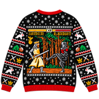 King Arthur vs Black Knight Arcade Battle Ugly Christmas Sweater - Monty Python Vintage Gift For Fans