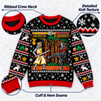 King Arthur vs Black Knight Arcade Battle Ugly Christmas Sweater - Monty Python Vintage Gift For Fans