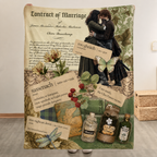Outlander Illustrated Christmas Blanket - Fantasy Romance Series Sherpa Blanket Gift for Fans
