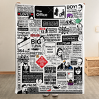 Workplace Humor Quote Art Christmas Blanket - Sitcom Sherpa Blanket Gift for Fans