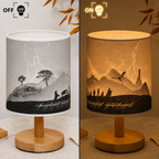 Mythic Journey Illustrated Fabric Lamp - Fantasy Movie Home Decor Gift for Fans