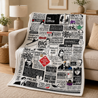 Workplace Humor Quote Art Christmas Blanket - Sitcom Sherpa Blanket Gift for Fans