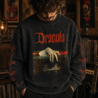 Vintage Classic Horror Movies All-Over-Print Sweatshirt - Dracula Vintage Sweatshirt