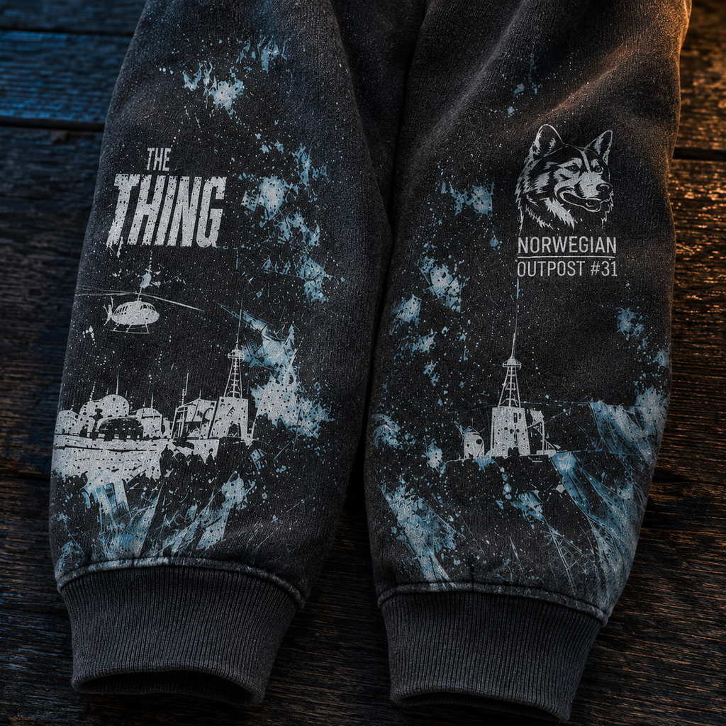 Vintage King Horror Movies All-Over-Print Sweatshirt - The Thing Vintage Sweatshirt
