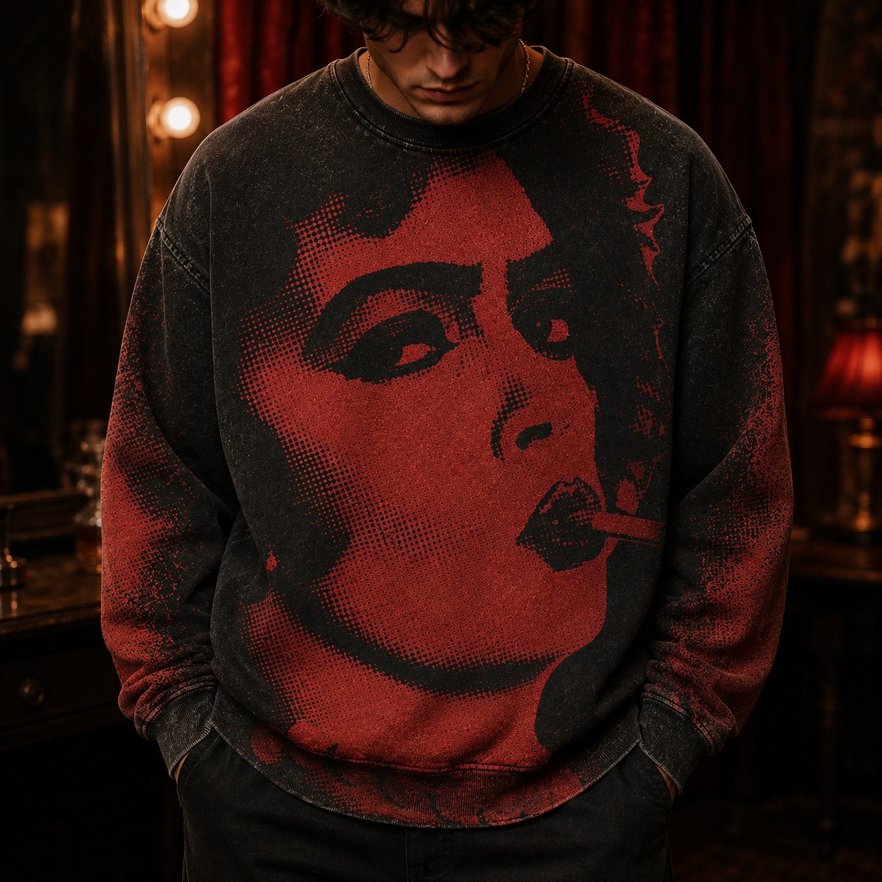 Vintage Cult Horror Movies All-Over-Print Sweatshirt - The Rocky Horror Vintage Sweatshirt