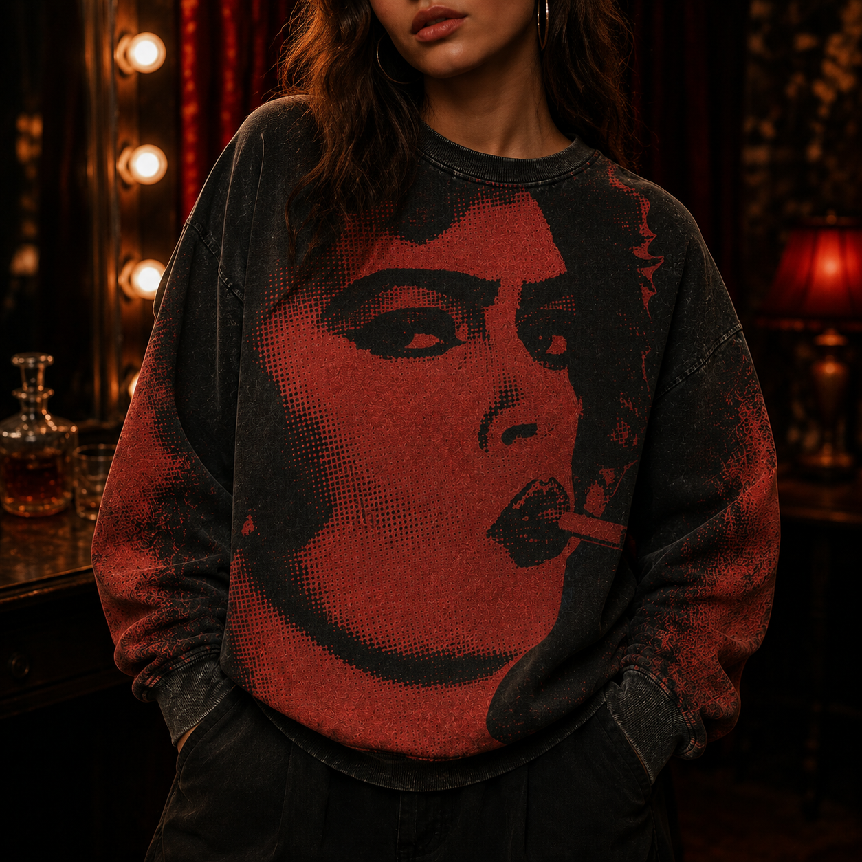 Vintage Cult Horror Movies All-Over-Print Sweatshirt - The Rocky Horror Vintage Sweatshirt