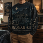 Vintage The Shining Horror Movies All-Over-Print Sweatshirt - Overlook Hotel Vintage Sweatshirt