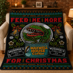 Little Shop of Christmas Blanket - Horror Movie Christmas Sherpa Blanket