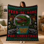 Little Shop of Christmas Blanket - Horror Movie Christmas Sherpa Blanket