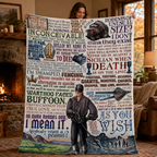 Princess Bride Christmas Blanket - Princess Bride Christmas Sherpa Blanket Gift for Fans