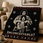 INCONCEIVABLE Princess Bride Christmas Blanket - Classic Movie Christmas Sherpa Blanket Gift for Fans