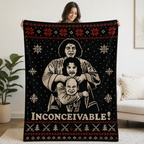 INCONCEIVABLE Princess Bride Christmas Blanket - Classic Movie Christmas Sherpa Blanket Gift for Fans