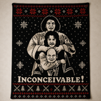 INCONCEIVABLE Princess Bride Christmas Blanket - Classic Movie Christmas Sherpa Blanket Gift for Fans