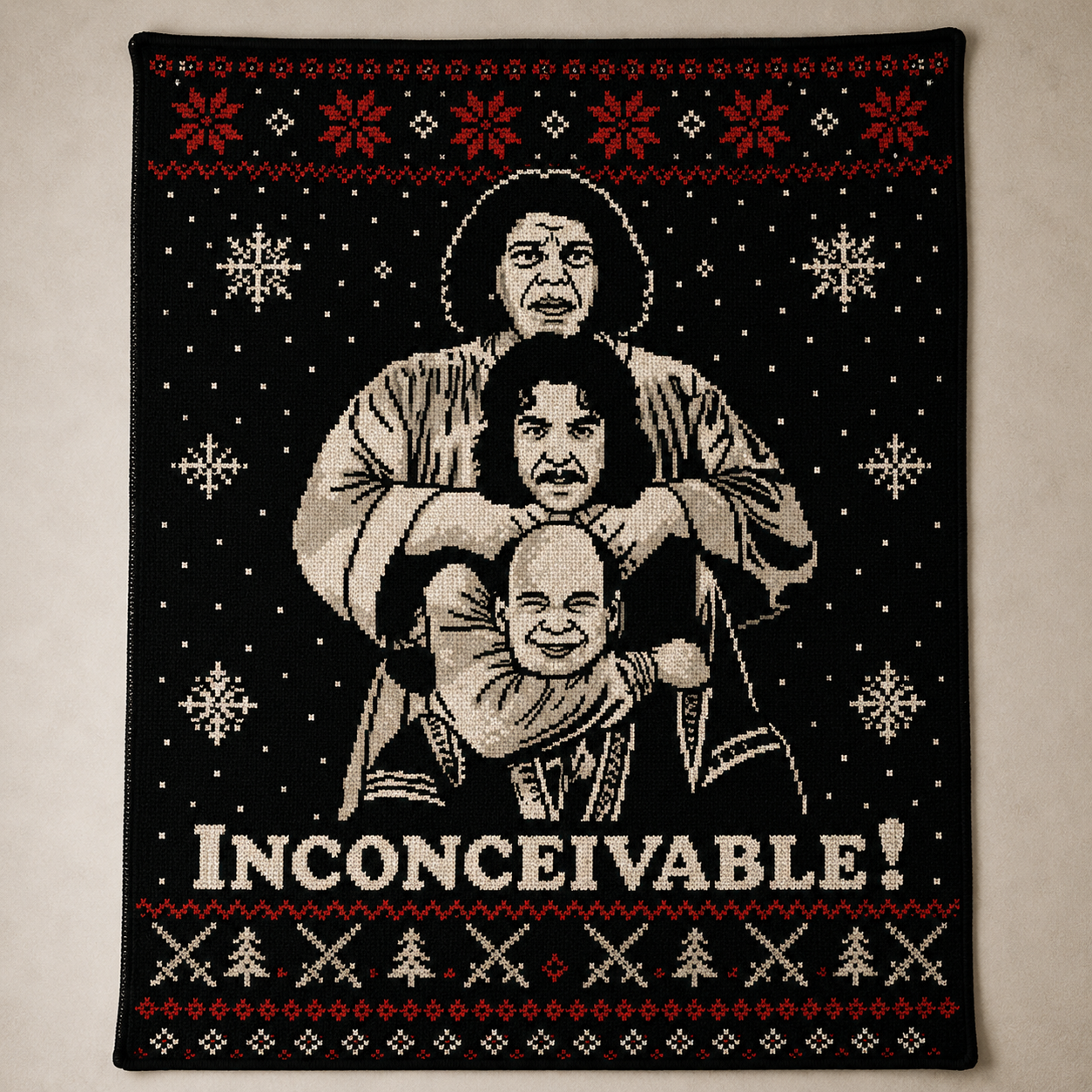 INCONCEIVABLE Princess Bride Christmas Blanket - Classic Movie Christmas Sherpa Blanket Gift for Fans