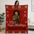 My Name is Inigo Montoya Princess Bride Christmas Blanket - Classic Movie Christmas Sherpa Blanket - Funny Gift for Fans