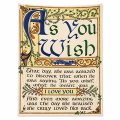 As You Wish Christmas Blanket - Princess Bride Christmas Sherpa Blanket Gift for Fans