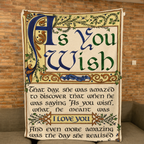 As You Wish Christmas Blanket - Princess Bride Christmas Sherpa Blanket Gift for Fans