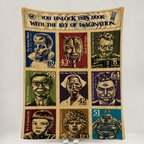 The Twilight Zone Blanket - Classic Horror Movie Christmas Sherpa Blanket Gift for Fans