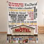 Rosebud Motel Quotes Art Blanket - Schitt's Creek Christmas Sherpa Blanket Gift for Fans