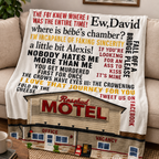 Rosebud Motel Quotes Art Blanket - Schitt's Creek Christmas Sherpa Blanket Gift for Fans