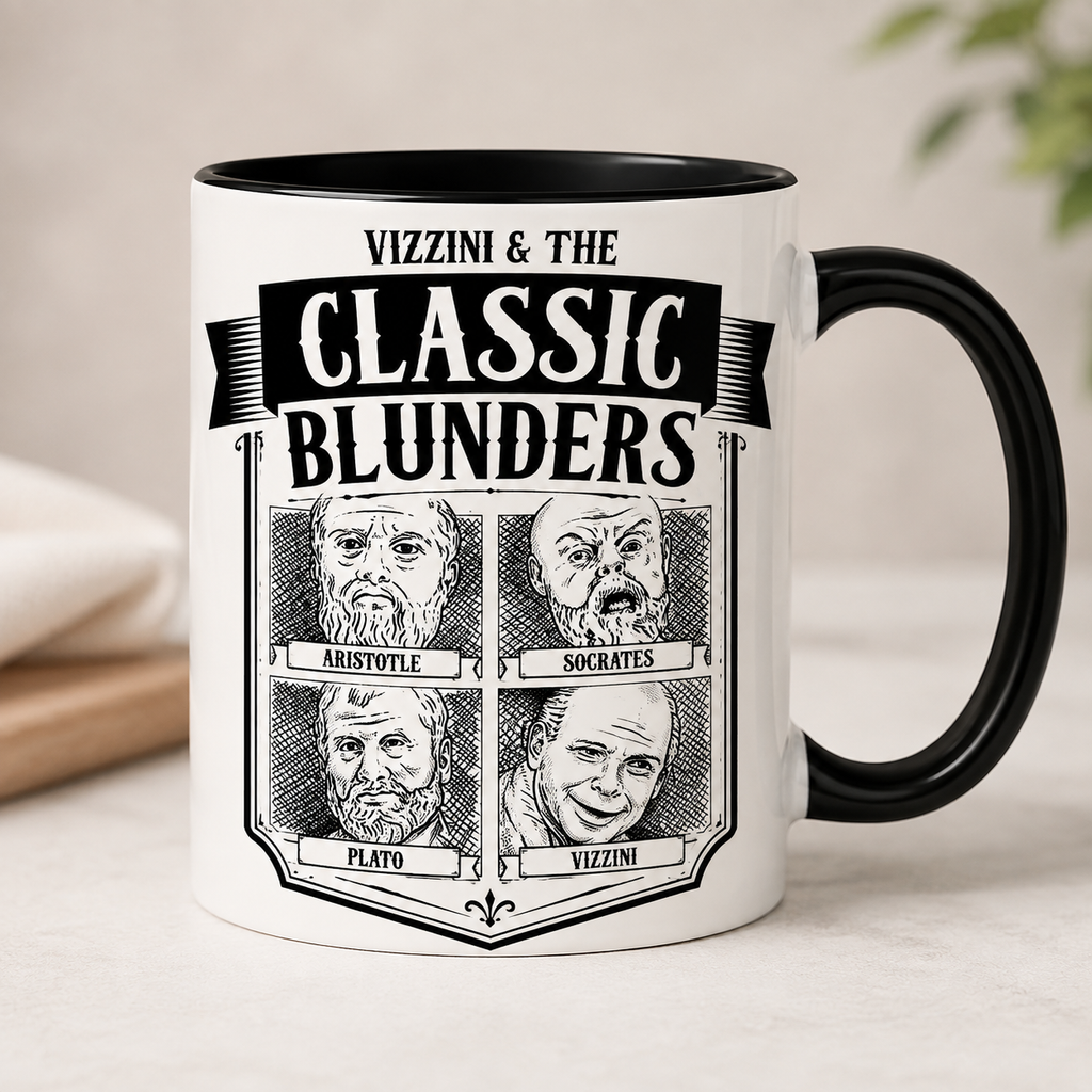 Vizzini Classic Blunders Accent Mug - Princess Bride Edge-to-Edge Printed Two-Tone Mug