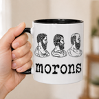 Morons and Vizzini Funny Accent Mug - Princess Bride Edge-to-Edge Printed Two-Tone Mug