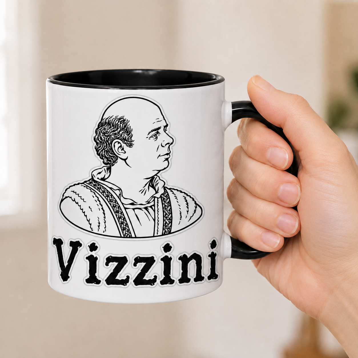 Morons and Vizzini Funny Accent Mug - Princess Bride Edge-to-Edge Printed Two-Tone Mug