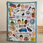 The Psych Doodle Christmas Blanket - Detective Comedy Series Sherpa Blanket Gift for Fans
