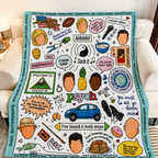 The Psych Doodle Christmas Blanket - Detective Comedy Series Sherpa Blanket Gift for Fans