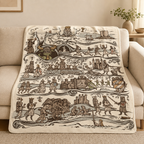 Monty Python And The Holy Grail Tapestry Blanket - Classic Comedy Movie Sherpa Blanket Gift for Fans