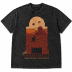 Tatooine Silhouette Wash Tee - Sci-fi Movies Vintage Wash T-shirt