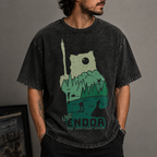 Endor Silhouette Wash Tee - Sci-fi Movies Vintage Wash T-shirt