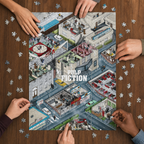 Pulp Fiction Isometric 1000 Pieces Puzzle - Movie Isometric Puzzle Gift
