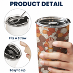 Tribbles Star Funny 20Oz Tumbler - Sci-fi Movie Funny Stainless Steel Tumbler with Lid and Straw