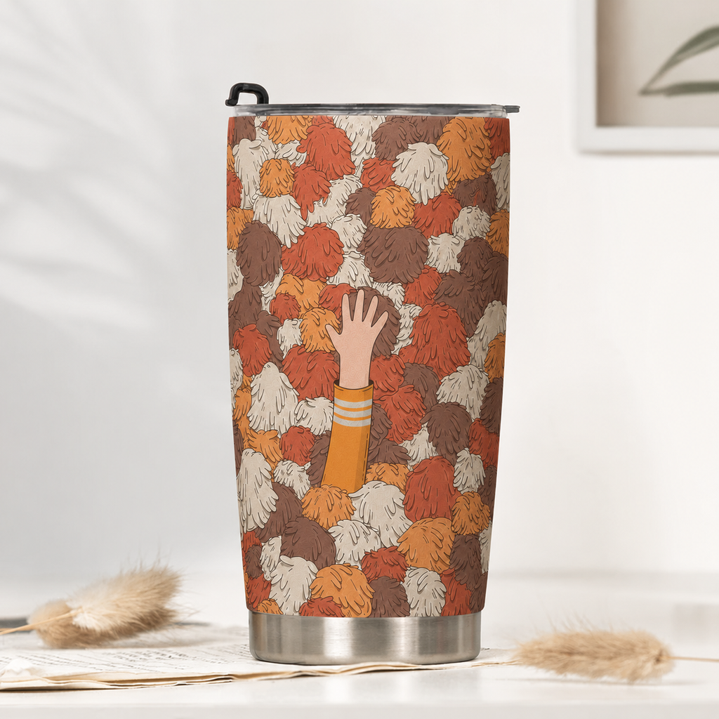 Tribbles Star Funny 20Oz Tumbler - Sci-fi Movie Funny Stainless Steel Tumbler with Lid and Straw