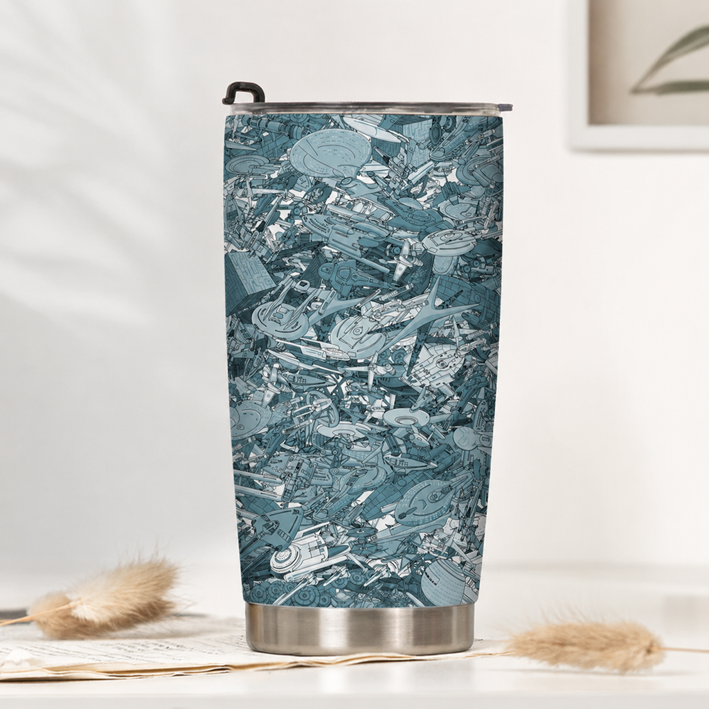 SPACESHIPS Star Funny 20Oz Tumbler - Sci-fi Movie Spaceships Funny Stainless Steel Tumbler with Lid and Straw