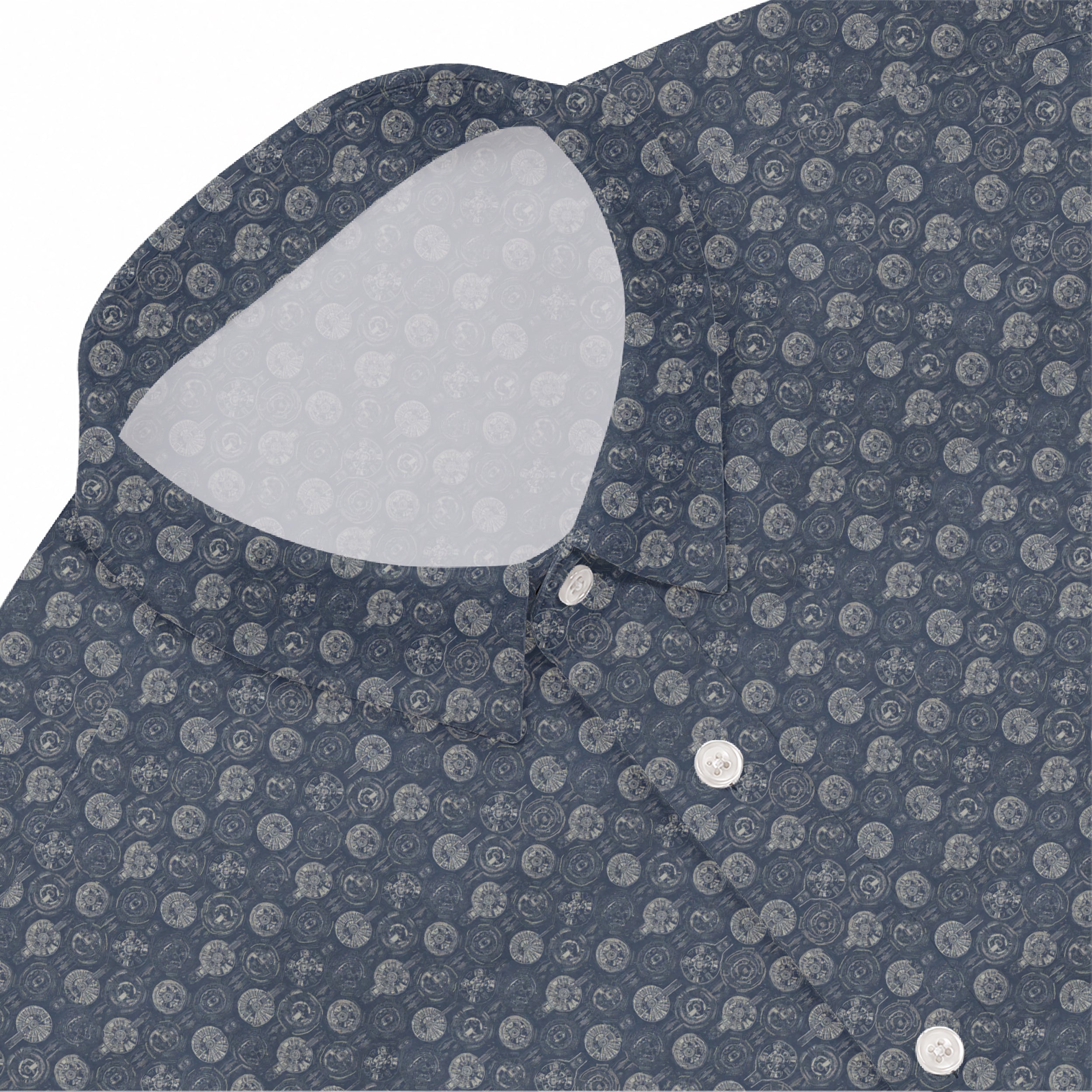 Star Wars Millennium Falcon Pattern Hawaiian Shirt with Pocket - Star Wars Button Down Shirt