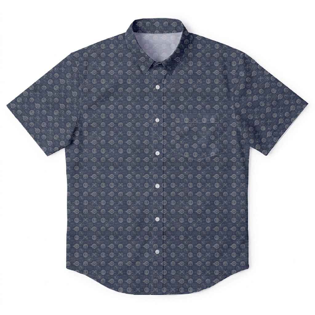 Star Wars Millennium Falcon Pattern Hawaiian Shirt with Pocket - Star Wars Button Down Shirt