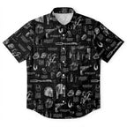 Mando Equipment Blueprint Hawaiian Shirt with Pocket - Galactic Schematic Button Down Shirt