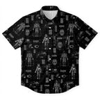 Darth Vader's Equipment Blueprint Hawaiian Shirt with Pocket - Galactic Schematic Button Down Shirt