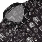 Mando Equipment Blueprint Hawaiian Shirt with Pocket - Galactic Schematic Button Down Shirt