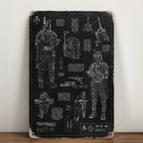Bounty Hunter Equipments Blueprint Vintage Metal Sign - Vintage Home Decor Gifts for Fans