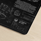 Millennium Falcon Blueprint Desk Mat - Star Wars Office Accessory Father's Day Gift
