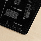 Darth Vader's Equipments Blueprint Desk Mat - Star Wars Office Accessory Father's Day Gift