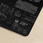 Millennium Falcon Blueprint Desk Mat - Galactic Office Accessory