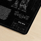 AT-AT Blueprint Desk Mat - Star Wars Office Accessory Father's Day Gift