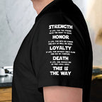 Custom Name in Aurebesh/Mando'a and Star Wars Code Sleeve Printed Shirt - Personalized Shirt and Sleeve