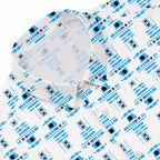 Star Wars R2D2 Pattern Hawaiian Shirt with Pocket - Star Wars Button Down Shirt